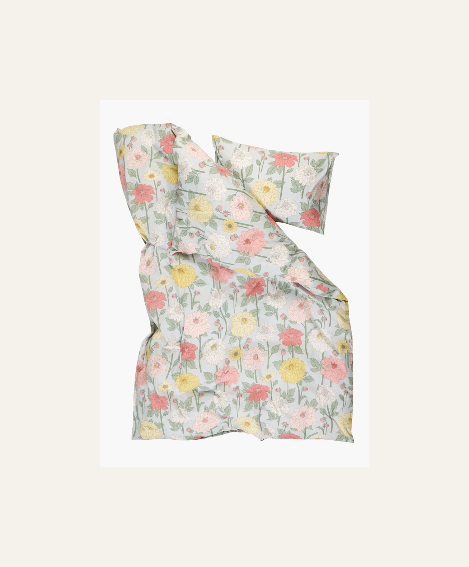 Påslakanset i bomull multi/blå - 2