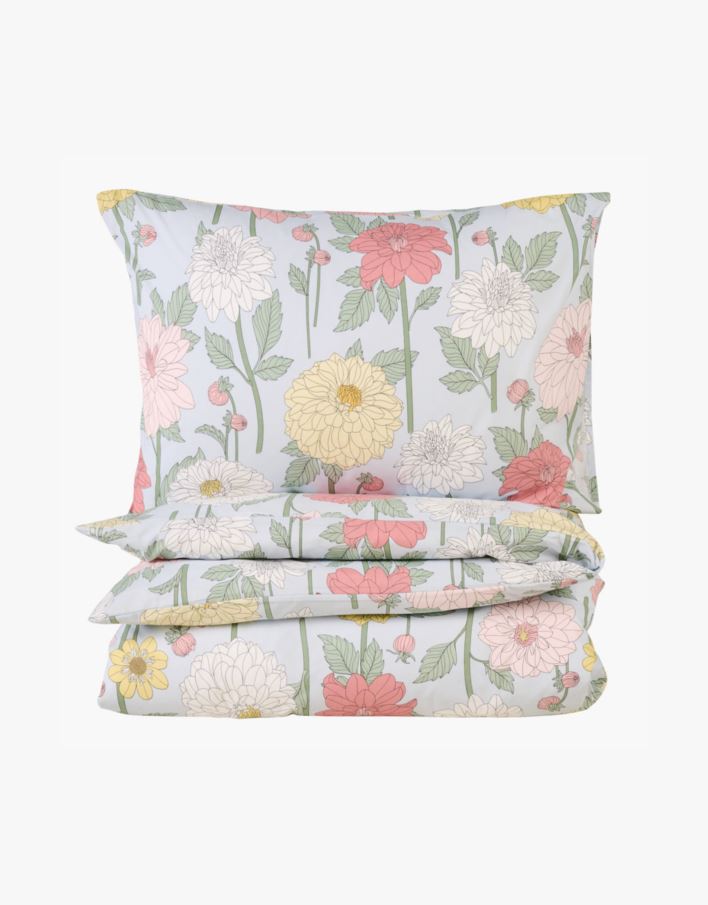 Påslakanset i bomull multi/blå - 150x210 cm multi/blå - 1