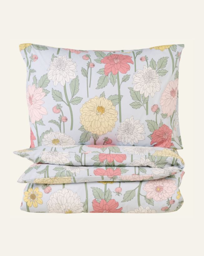 Påslakanset i bomull multi/blå - 150x210 cm multi/blå - 1