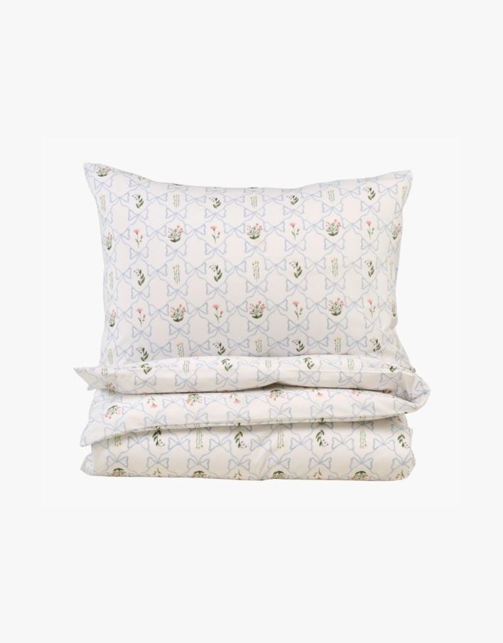 Påslakanset i bomull multi/blå - 150x210 cm multi/blå - 1