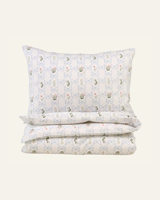 Påslakanset i bomull multi/blå - 150x210 cm multi/blå - 1