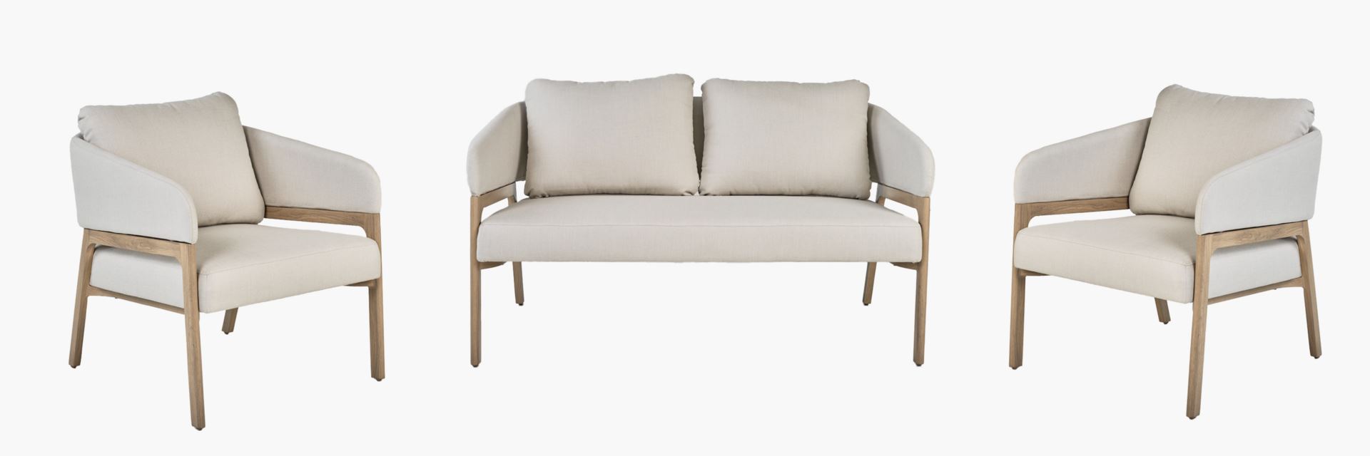 Soffgrupp beige - 79x133,5x73 cm beige - 1