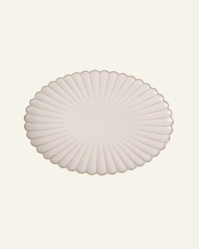 Ovalt fat vit - 36x26 cm vit - 1