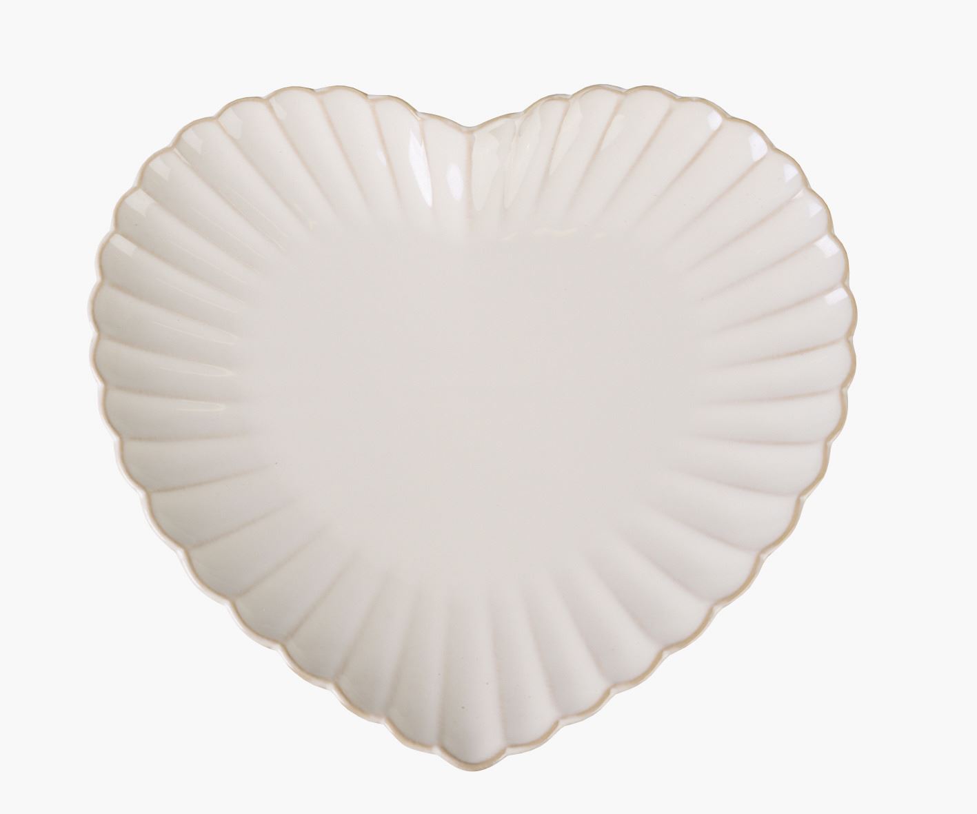 Hjärtformad tallrik vit - 21,5x19,5 cm vit - 1