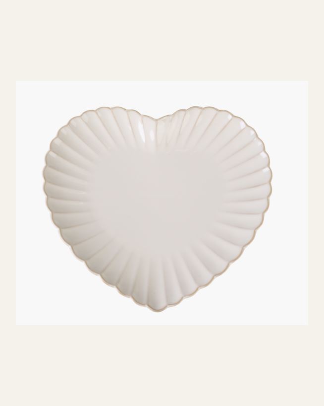 Hjärtformad tallrik vit - 21,5x19,5 cm vit - 1