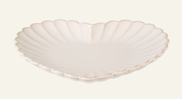 Hjärtformad tallrik vit - 4