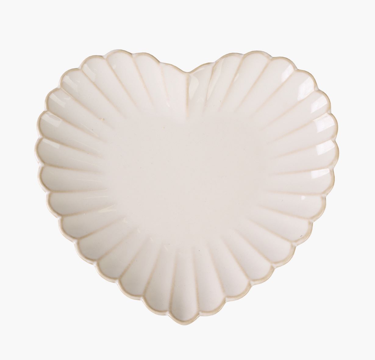 Hjärtformad tallrik vit - 28x25,6 cm vit - 1