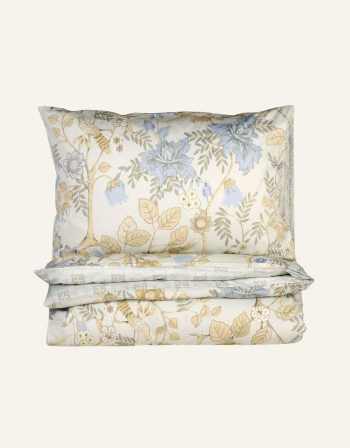 Påslakanset i satin multi/grön - 3