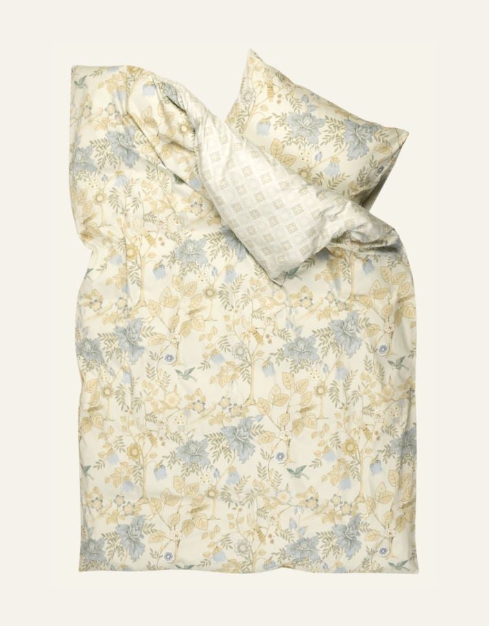 Påslakanset i satin multi/grön - 2