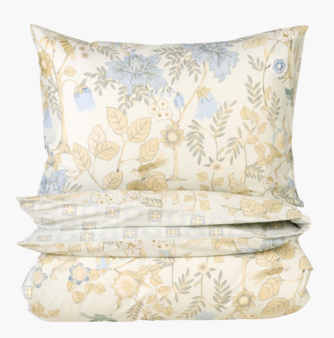 Påslakanset i satin multi/grön - 150x210 cm multi/grön - 1