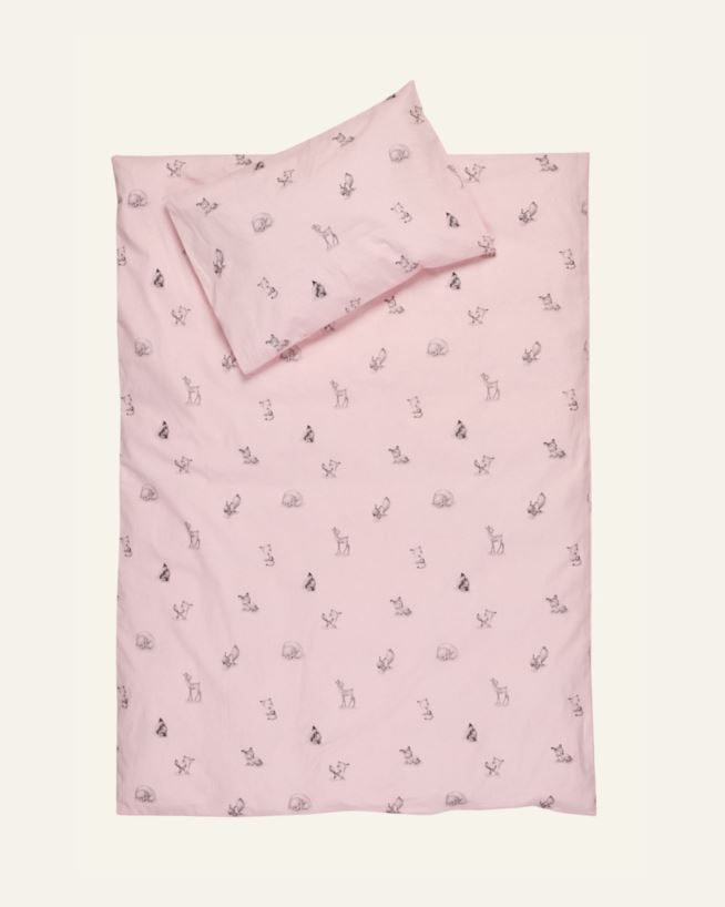 Påslakanset baby ljusrosa - 100x130 38x55 cm ljusrosa - 1