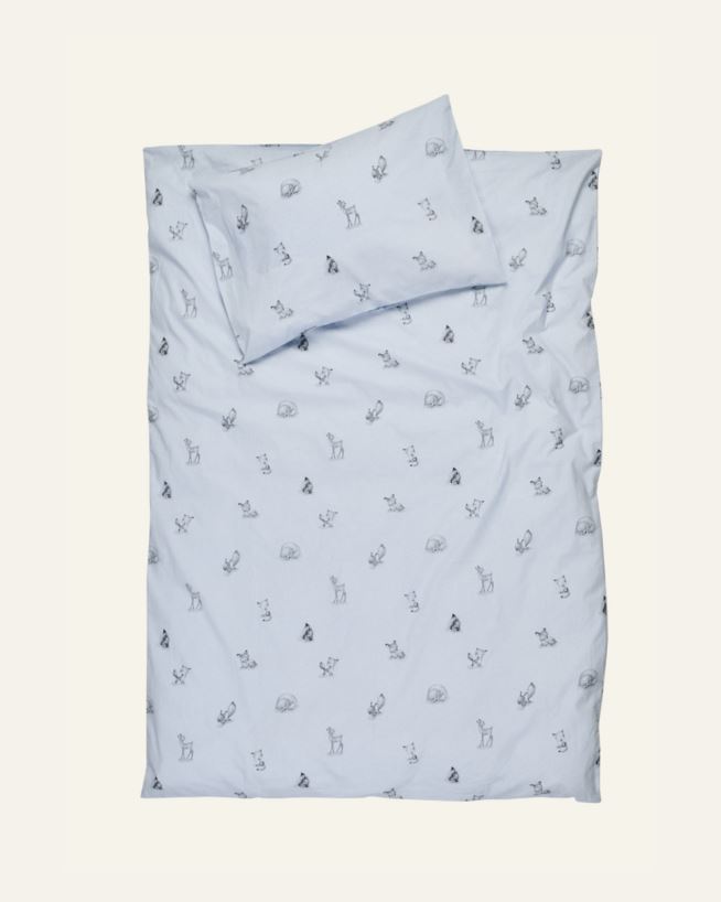 Påslakanset baby blå - 100x130 38x55 cm blå - 1