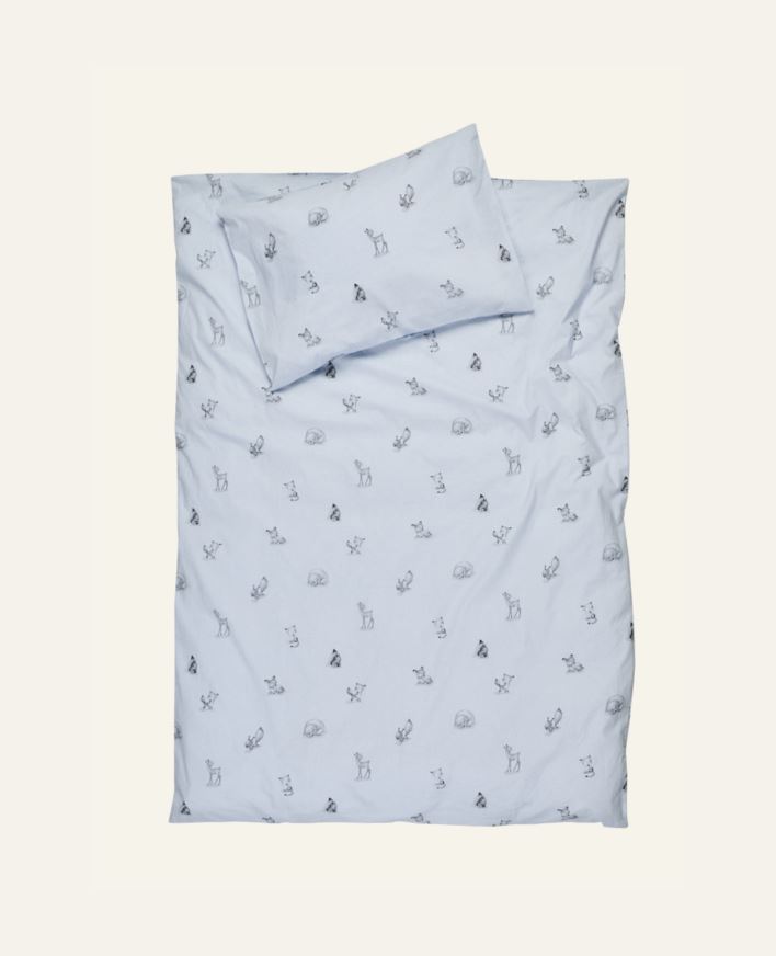 Påslakanset baby blå - 100x130 38x55 cm blå - 1