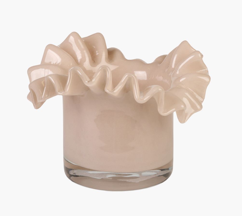 Värmeljushållare taupe - 13x13x8 cm taupe - 1