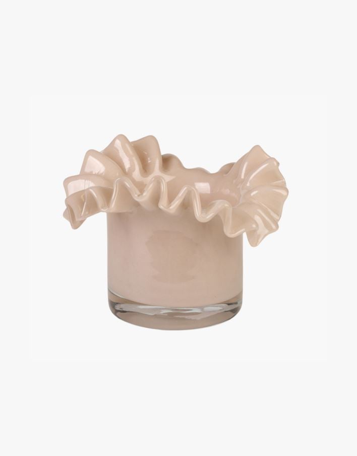 Värmeljushållare taupe - 13x13x8 cm taupe - 1