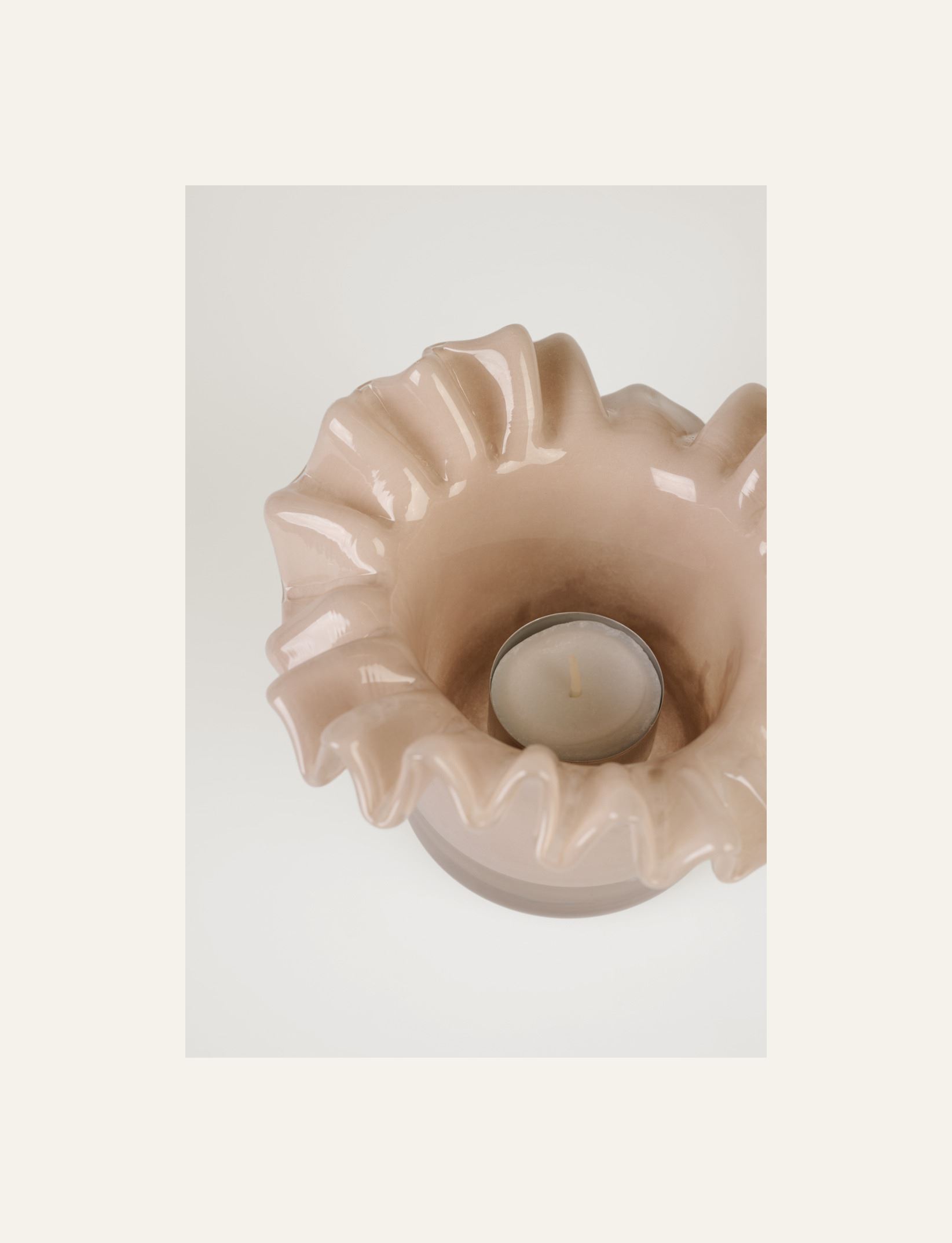 Värmeljushållare taupe - 2