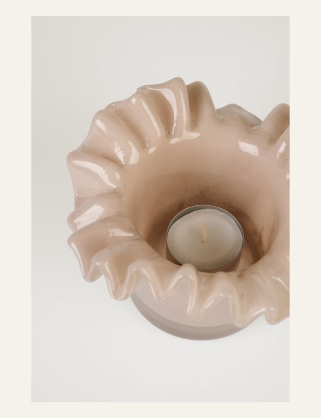 Värmeljushållare taupe - 2