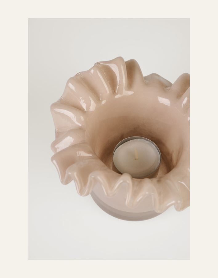 Värmeljushållare taupe - 2