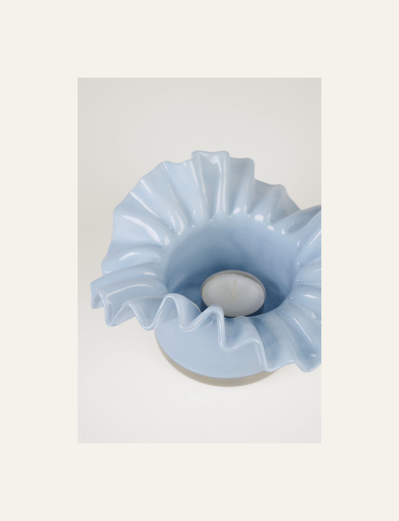 Värmeljushållare ljusblå - 2