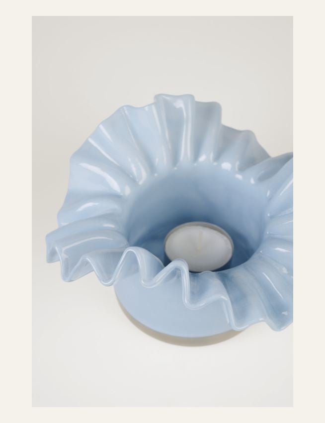 Värmeljushållare ljusblå - 2