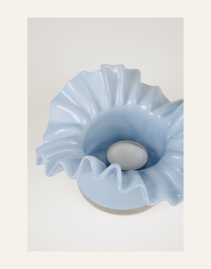 Värmeljushållare ljusblå - 2