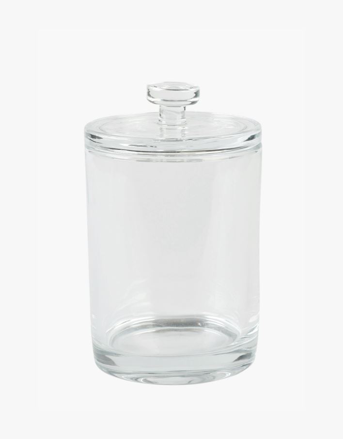 Glasburk med lock transparent - 10x10x16 cm transparent - 1