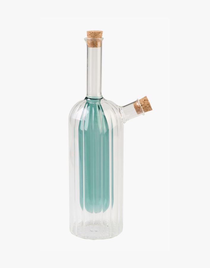 Olja-och-vinägerflaska petroleumblå - 260ml/100ml petroleumblå - 1