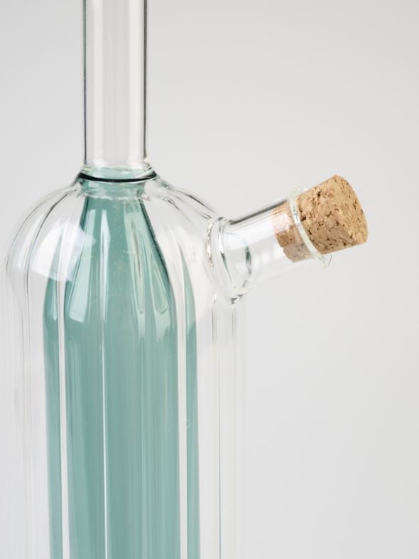 Olja-och-vinägerflaska petroleumblå - 3