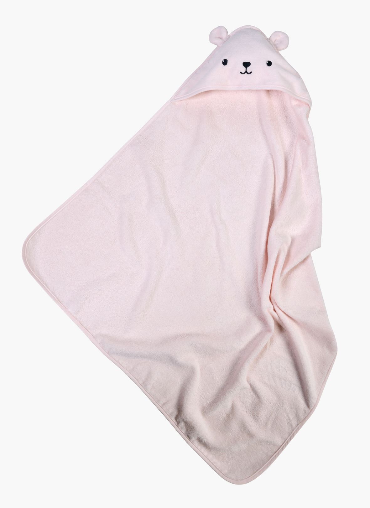 Badhandduk med huva ljusrosa - 80x80 cm ljusrosa - 1
