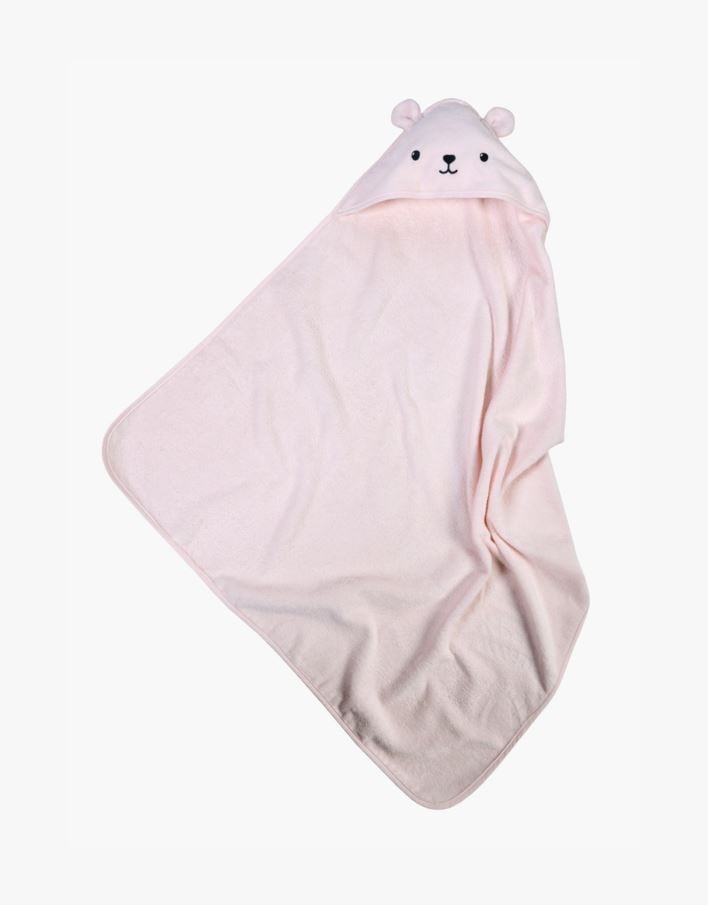 Badhandduk med huva ljusrosa - 80x80 cm ljusrosa - 1