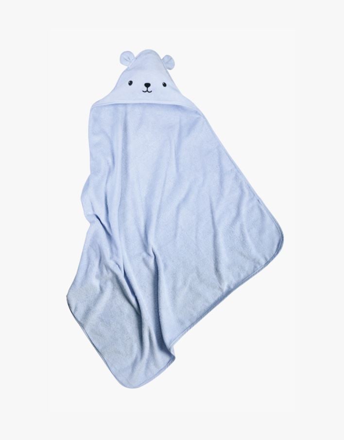 Badhandduk med huva ljusblå - 80x80 cm ljusblå - 1