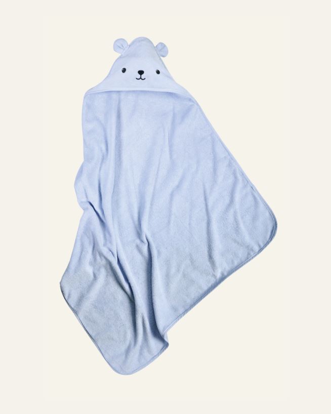 Badhandduk med huva ljusblå - 80x80 cm ljusblå - 1