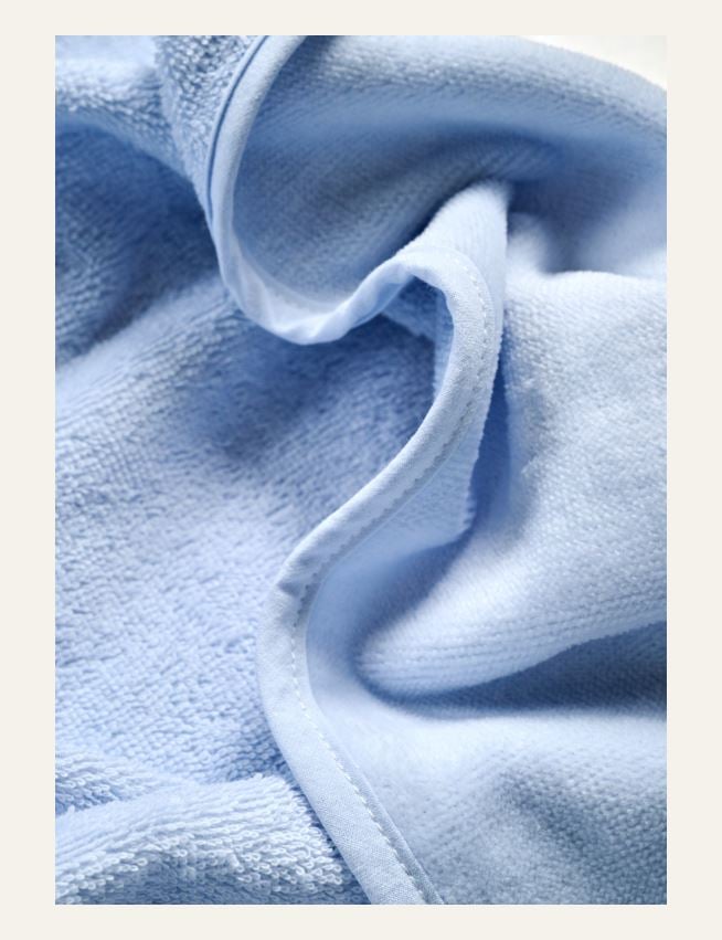 Badhandduk med huva ljusblå - 2