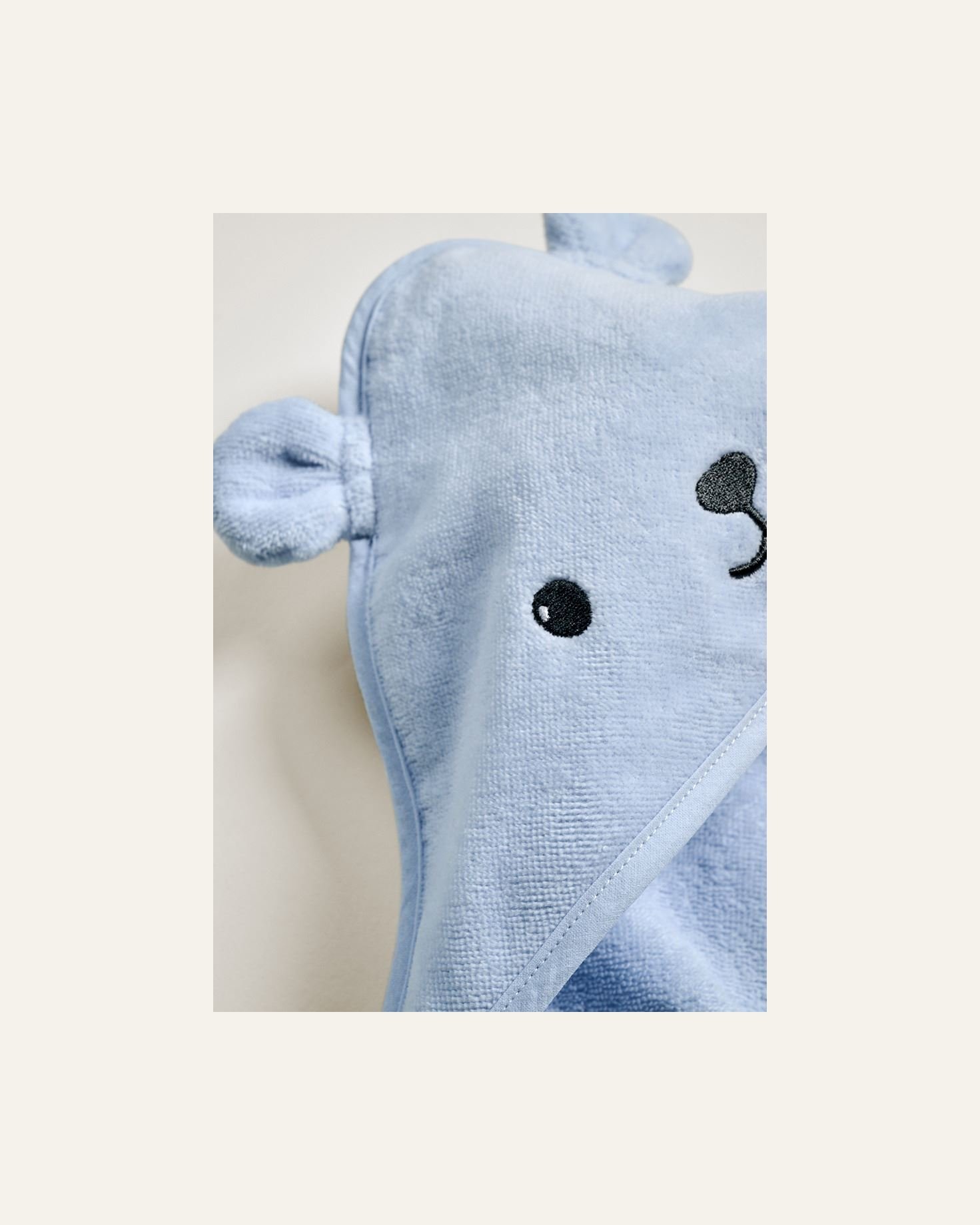 Badhandduk med huva ljusblå - 3