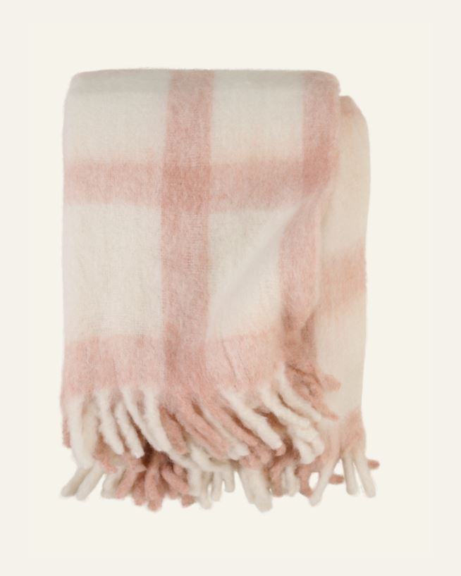 Pläd multi/rosa - 130x170 cm multi/rosa - 1