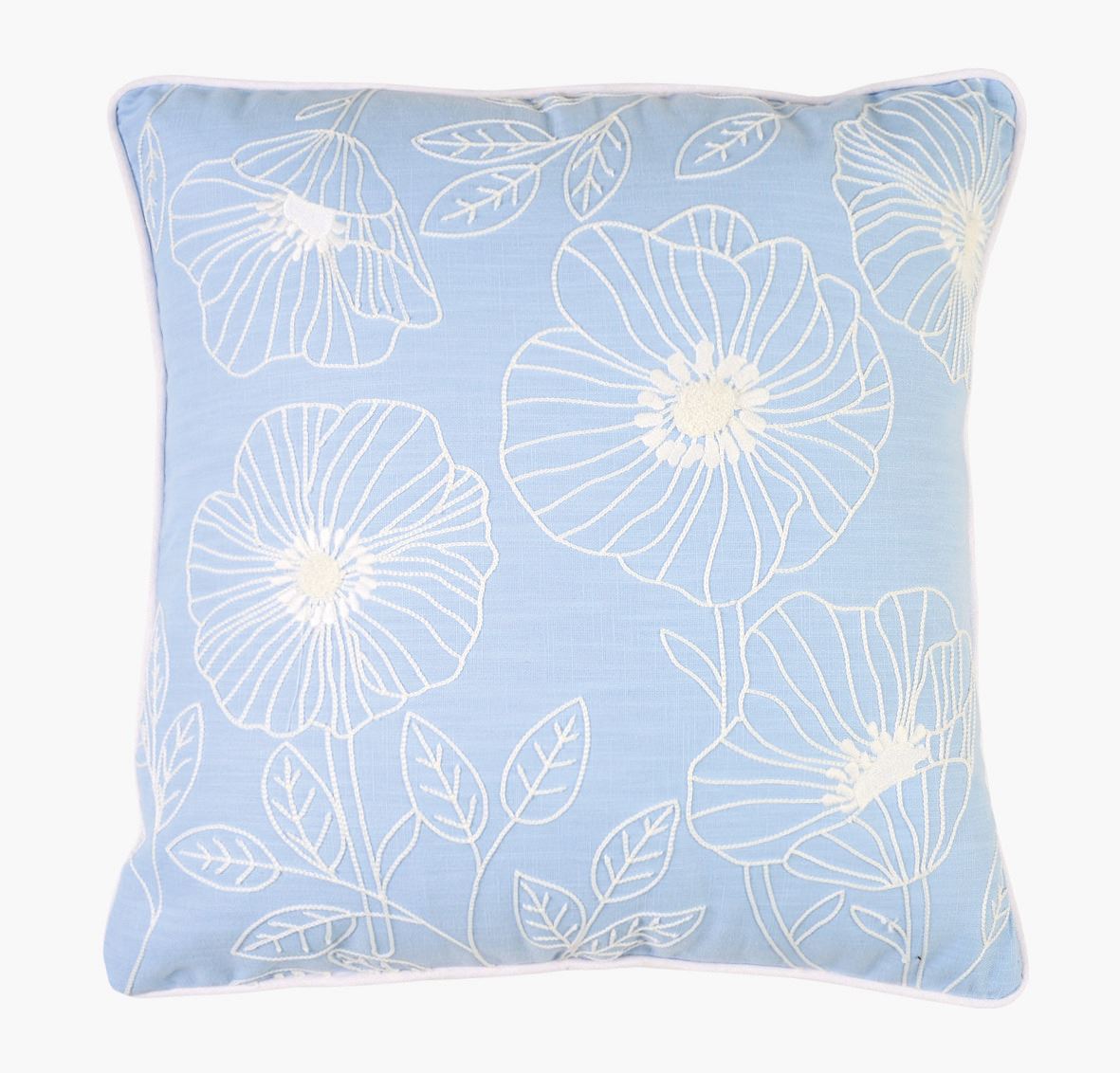 Prydnadskudde ljusblå - 45x45 cm ljusblå - 1