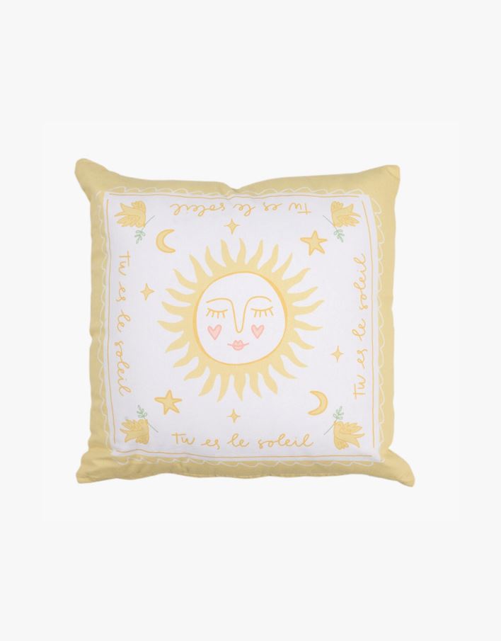 Prydnadskudde gul - 50x50 cm gul - 1