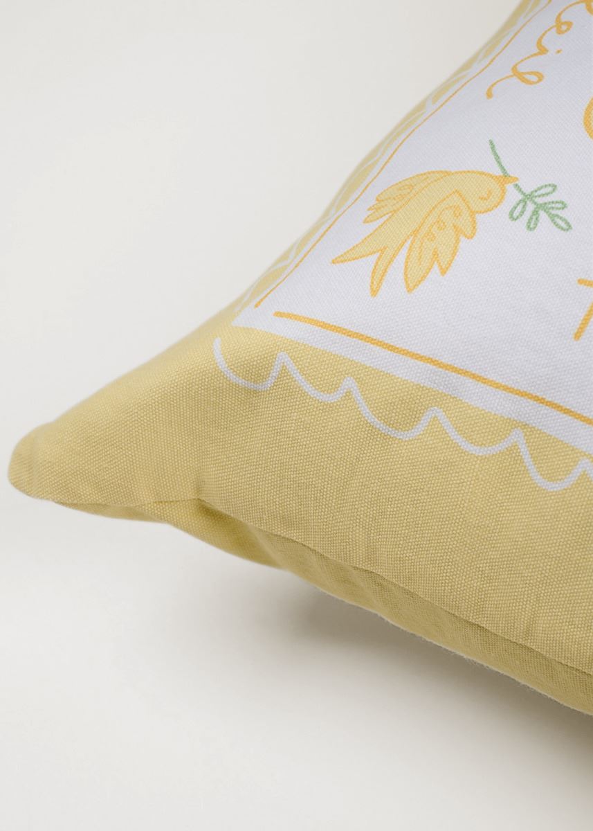 Prydnadskudde gul - 3