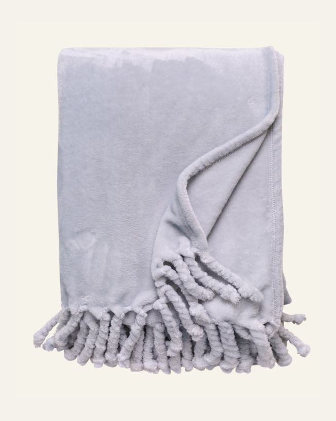 Fleecepläd ljusblå - 130x170 cm ljusblå - 1