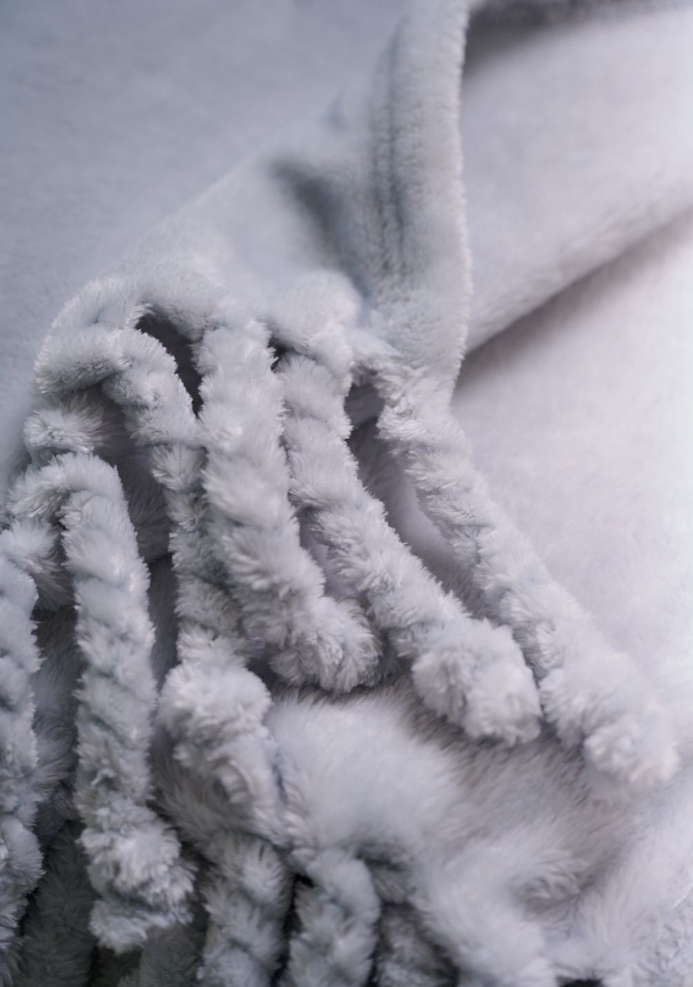 Fleecepläd ljusblå - 2