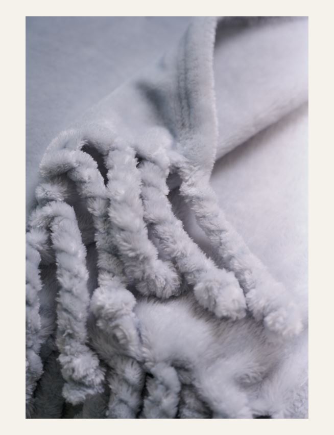 Fleecepläd ljusblå - 2