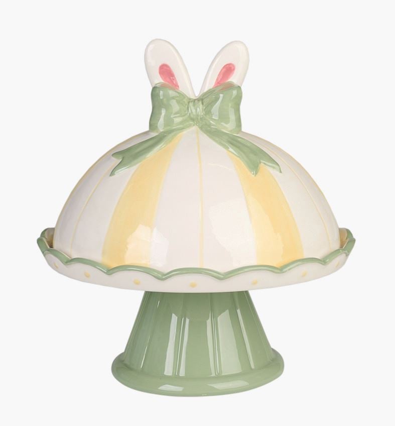 Tårtfat multi/gul - 25,3x25,3x27 cm multi/gul - 1