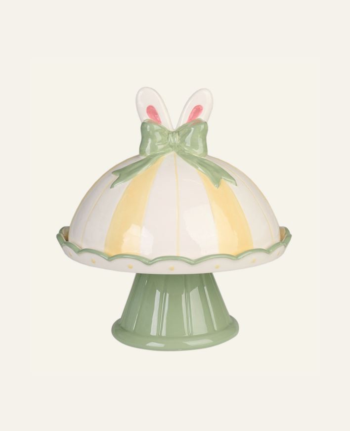 Tårtfat multi/gul - 25,3x25,3x27 cm multi/gul - 1