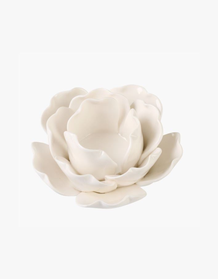 Värmeljushållare vit - 11x11x7,8 cm vit - 1