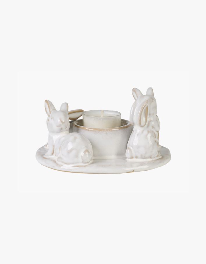 Värmeljushållare vit - 13,5x12,5x7,5 cm vit - 1