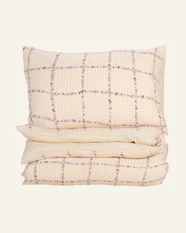 Påslakanset i bäckebölja multi/gul - 150x210 cm/50x60 cm multi/gul - 1