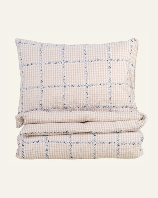Påslakanset i bäckebölja multi/beige - 150x210 cm/50x60 cm multi/beige - 1