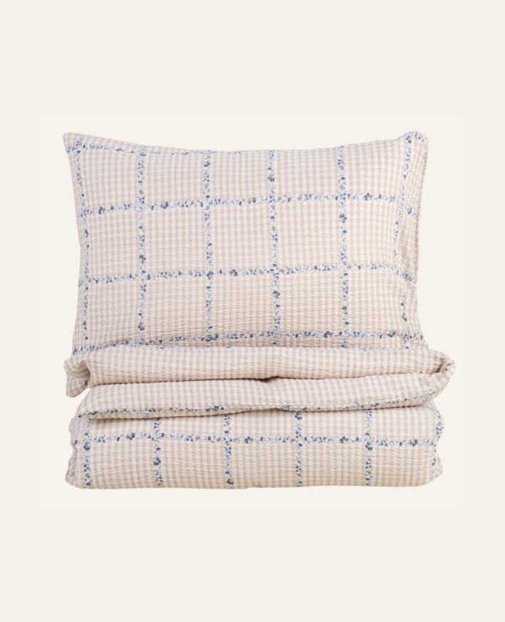 Påslakanset i bäckebölja multi/beige - 150x210 cm/50x60 cm multi/beige - 1