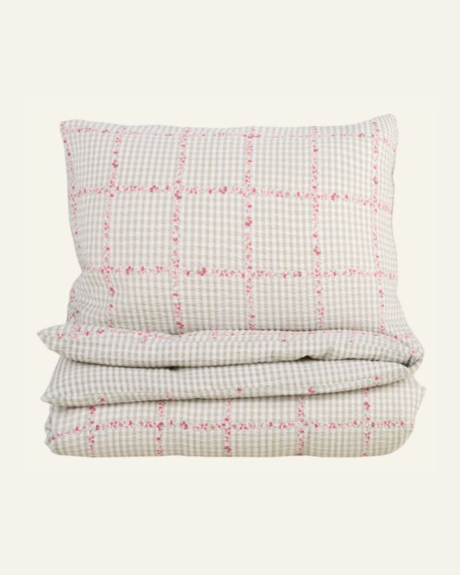 Påslakanset i bäckebölja multi/grön - 150x210 cm/50x60 cm multi/grön - 1