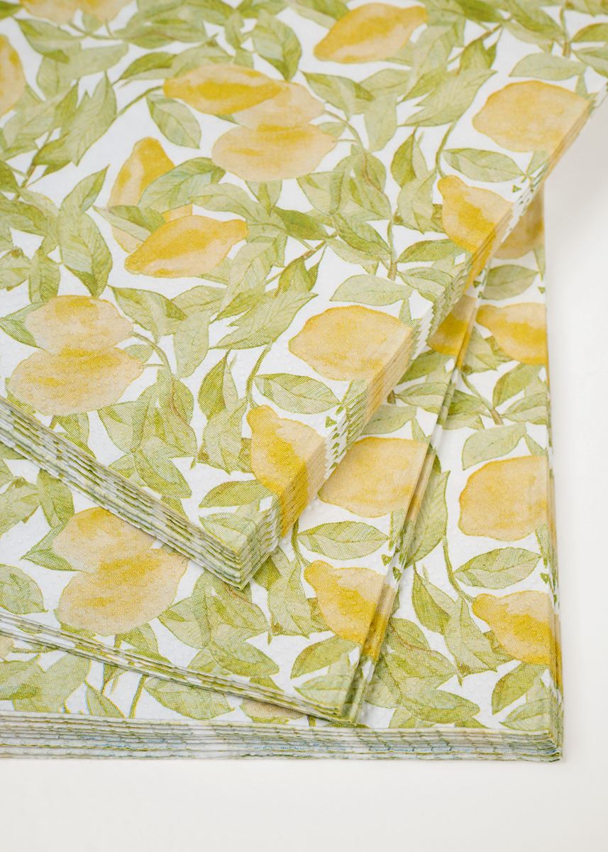 Pappersservetter multi/gul - 2